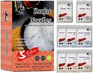 YUHO Shirataki Konjac Pasta and Rice Variety 8 Pack Inside, Vegan, Low Calorie Food, Keto Friendly, Low Carbs, Holiday Gifts, Healthy Diet Pasta 1520g, 3 Noodles, 3 Fettuccine and 2 Rice