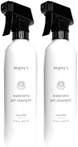 Begley's Natural Waterless Pet Shampoo - No Rinse Foam Mousse for Bathless Cleaning and Deodorizing of Pet Coat and Removing Odors - Effective for Dogs, Puppies, and Cats - Fresh Lavender Scent