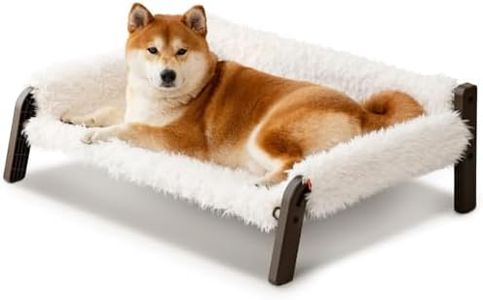 MEWOOFUN Elevated Raised Dog Sofa Bed - Breathable Pet Bed with Removable Washable Cover, Dog Beds for Large Medium with Anti-Slip Bottom, 87x63x28cm, White