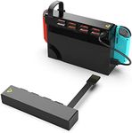 SCRUAK 8-in-1 Game Card Reader for Nintendo Switch/Switch OLED Console and Dock, Mutilple Switch Games Reader, Card Storage Holder Accessories (4 Slots for Switching Games + 4 Slots for Storage)