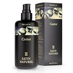 Castor Oil Organic 200ml, Hair Growth Oil - Natural Hair Oil & Eyelash Growth Serum - Castor Oil for Eyelashes - Castor Oil for Hair Growth - Cold Pressed Castor Oil by Satin Naturel