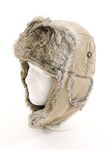 Mad Bomber Original Balaclavas Headwear, Small, Khaki with Brown Rabbit Fur