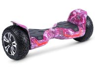 HoverSport G2 8.5" All Terrain Off Road Hoverboard for Kids, Built In Bluetooth Speaker, LED Lights Self Balancing Scooter, Hover Board Kids, Self Balancing Hoverboard (Pink Galaxy)