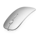 Bluetooth Mouse for Laptop/iPad/iPhone/Mac(iOS 13.1.2 and Above)/Android PC,Wireless Mouse Slim USB Rechargable Quiet Mice Compatible with Windows/Linux/Notebook/Mac/MacBook Air,Silver