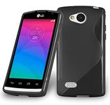 cadorabo Case works with LG JOY in OXIDE BLACK - Shockproof and Scratch Resistant TPU Silicone Cover - Ultra Slim Protective Gel Shell Bumper Back Skin