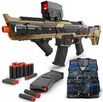 SOFITEN Electric Toy Gun Foam Dart Automatic Blaster Sniper Rifle with Tactical Vest, Adjustable Scope, Two Shooting Modes, Birthday Christmas New-Year Gifts for Ages 14+