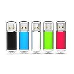 JUANWE USB Flash Drive 16GB 5 Pack USB Stick Memory Flash Drive Thumb Drive USB Stick 2.0 Jump Drive with Led Indicator