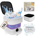 Portable Washing Machine with 3 Modes,12L Mini Lavadora Portatil and spin dryer,Small Washing Machine Deep Cleaning Underwear, and Baby Clothes, 2 in 1 Collapsible Washing Machine Camp, RV (purple)