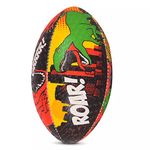 Optimum Cartoon Rugby Ball - Balanced and Responsive for Accurate Handling and Kicking of Top-Performing Rugby Balls - Perfect for Training and Gameplay - 2-Ply 410g Ball - Dino City - Midi