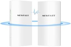 NEWFAST Wireless Bridge 3KM Outdoor Weatherproof Point to Point 5.8G WiFi Bridge for, Built-in 11DBi High Gain Antenna, Long Range WiFi Extend to Outbuildings/Farm/Shop/Garage