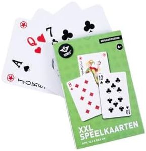 Engelhart - 390115 - Carte da Gioco XXL- Formato di Una Carta: 12,1 cm x 18,5 cm, 54 Carte giganti
