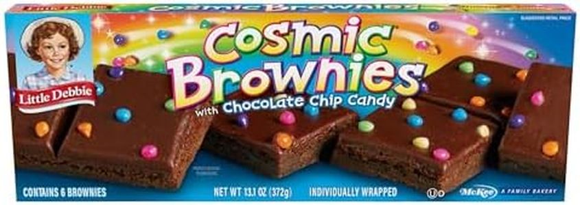 Little Debbie, Cosmic Brownies Boxes 96 Individually Wrapped Brownies, Rich Chocolate with Candy Coating, 1 Count (Pack of 16)