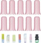 Silicone Bottle Covers,10 Pack Travel Essentials for Women Beach Vacation,Travel Size Toiletries Accessories, Cruise Ship Vacation Must-Have, Leak Proofing