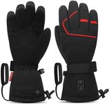 FEETMOR Heated Gloves for Men Women - Upgraded Rechargeable Dual-Heated Winter Gloves for Motorcycling, Hunting, Skiing(Large)