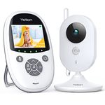 Baby Monitor no WiFi, YOTON Video Baby Monitor with 2.4" HD Screen, VOX Mode, Infrared Night Vision, Two Way Audio, Temperature Display, Rechargeable 800mAh Battery, for Baby/Pet