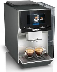 Siemens Kaffeevollautomat EQ700 classic, großes farbiges TFT-Display, 36 Heiß- und Kaltgetränke, Cold Brew, 10 Favoriten, 2-Tassen-Funktion, Steuerung per App, autom. Reinigungsystem, Silber, TP715E17
