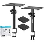 Vondynote Set of 2 Studio Monitor Stands Desk Clamp Desktop Speaker Stands with Isolation Pads