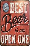 Bar Decorations Signs Vintage Metal Tin Sign Funny Beer Signs Home Bar Decor 12 x 8 Inch