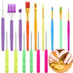 15 Pieces Cake Decorating Pastry Brush Set Cookies Biscuit Decoration Brush Tool Biscuit Scriber Needles Sugar Stirring Needle for Cake Fondant Decoration Accessories