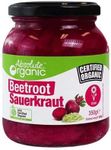 Absolute Organic, Beetroot Sauerkraut, 350 Grams - Enjoy the Sweet and Savoury Vibrant Blend, Enriched with Hand-Selected Aromatic Spices. Crunchy Texture.