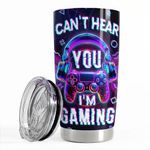 SANDJEST Gaming Cup Tumbler 20oz Can't Hear You Stainless Steel Insulated Tumblers Coffee Travel Mug Cup Video Game Gifts for Men Women Boyfriend Teen Husband Gamers Gift for Birthday Christmas