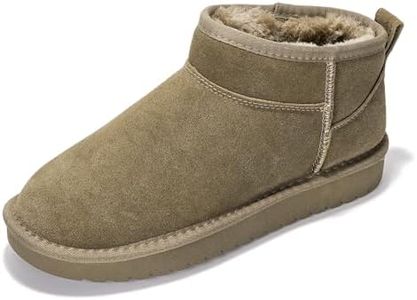 Project Cloud 100% Genuine Leather Ankle Boots for Women - Water Resistant with Memory Foam Insole Winter Boots for Women - Trending Shoes & Comfortable Women's Ankle Boots (Hippy, Olive, 9)