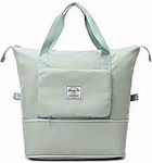 VIKASIM Foldable Travel Duffle. for Men & Women. for Long Trips, Weekend Getaways, Overnight Trips, Sleepovers, Gym Bag, Daily use Handbag. (Mint Green)