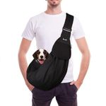 SlowTon Pet Carrier, Dog Cat Hand Free Waterproof Sling Carrier Shoulder Bag Adjustable Strap Tote Bag with Front Pocket Safety Belt Outdoor Travel Puppy Carrier for Daily Use