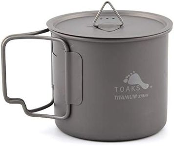 TOAKS Tazza/Vaso da Campeggio Portatile Ultraleggero in Titanio (375 ml con Coperchio[CUP-375-C])