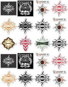 Stickers Pack 20 Pcs Godsmack Waterproof Aesthetic Vinyl Colorful Laptop Skateboard Bike Bumper Car Guitar Water Bottle Luggage