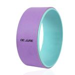 De Jure Fitness Yoga Wheel | Ideal for Stretching, Backbends, Exercise, Deep Tissue Massage & Back Pain Relief | Dharma Yoga Prop Wheel with Ultimate Comfort (Violet)