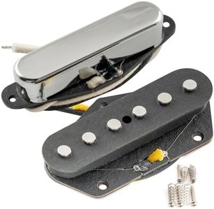 Musiclily Pro Alnico 5 Pick up Telecaster Single Coil Manico Ponte Set per Chitarra Elettrica tipo Tele, Cromato