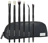 Morphe Eye Stunners Makeup Brushes - 6 Piece Eyeshadow Brush Set - Lining, Blending & Angled Eyeshadow Brushes - Made with Natural & Synthetic Bristles and Includes Makeup Brush Case (6 Count)