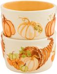 Mud Pie Cornucopia Gather Tidbit Sets, 2" x 3" dia, CREAM