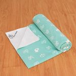 R for Rabbit Waterproof Quick Dry Sheet for Baby | Anti-Piling Fleece Extra Absorbent Instant Dry Sheet for Baby Bed | Baby Cot Protector Sheet | Baby Bed Protector (Size-M,Green)