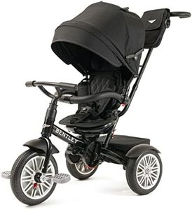 Bentley Trike - All Terrain Toddler Bike 6-in-1, Officially Licensed & Designed by Bentley Motors UK; Baby to Big Kid Tricycle is a Compelling Statement of Performance and Luxury, Onyx Black (10m-5y)