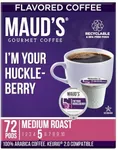 Maud's Huckleberry Flavored Coffee Pods, 72 ct | I'm Your Huckleberry Flavor | 100% Arabica Medium Roast Coffee | Solar Energy Produced Recyclable Pods Compatible with Keurig K Cups Maker