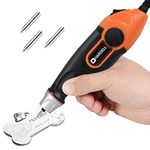 24W Engraver Pen ,HARDELL 5 Speed Etching Tool with Letter / Number Stencil ,Soft Handle Engraver with Tungsten Carbide Steel Bits for Metal, Tile, Stone, Wood ,Leather, Glass, PVC Pipe, DIY Crafts