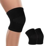 Andibro Kids Knee Sleeve Brace, 1 Pair Knee Compression Sleeve Breathable Children Knee Support Pad Elastic Soft Knee Protectors for Volleyball Football Dance Yoga Tennis Running Cycling Climbing(L)