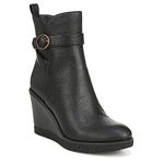 Zodiac Women's Ina-Wedge Booties Ankle Boot, Black, 9