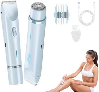 Dual Head Body Shaver for Women, 2025 Glow Aura Womens Shaver, 2-in-1 Rechargeable Razor for Legs Underarm Face Pubic Hairs, Bikini Trimmer USB Charge Waterproof Painless Razors (Blue)