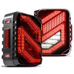 TRUE MODS LED Tail Lights Compatible with 2007-2018 Jeep Wrangler JK JKU [DOT-Approved] [Smoked] [TBT & Reverse] Z-Design Sport Sahara Rubicon Unlimited Stop Rear Brake Bulb Taillight Accessories