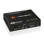 J-Tech Digital 18Gbps Digital/Analog Audio HDMI Embedder Inserter Support 4K@60Hz 4:4:4 HDR CEC HDCP2.2/1.4 with TOSLINK Optical 3.5mm Audio Input options [JTECH-18GAE]