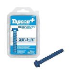 Tapcon+ 3/8 in. x 2-1/4 in. Heavy Duty Screw Anchors 10CT, Blue, 11441