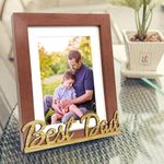 Art Street Best Dad Customized Table Photo Frame With Photo Upload, Birthday, Anniversary Gift for Father's Day (Brown and Beige, 6X8 Inches)