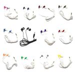 TFD Supplies Wholesale Bulk Earbuds Headphones 100 Pack for iPhone, Android, MP3 Player - Mixed Colors