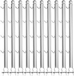 YXJSTO Barbwire Arm Extensions for Chain Link Fence, 25" Barbed Wire Extend Arm for 1-3/8" Top Rail, Galvanized Steel Fence Extension with 4 Hooks,10Pcs