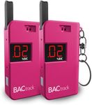 BACtrack Keychain Breathalyzer - Pink (2 Pack) | Ultra-Portable Pocket Keyring Alcohol Tester for Personal Use