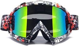 Motorcycle Motocross Goggles, Adult ATV Racing Goggles Dirt Bike Goggle Glasses and Ski Snowborading