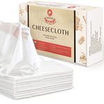 White Bleached Cheesecloth Bulk, Grade 90, 450 Sq Feet, Ultra Fine Reusable Cheese Cloth for Cooking, Straining